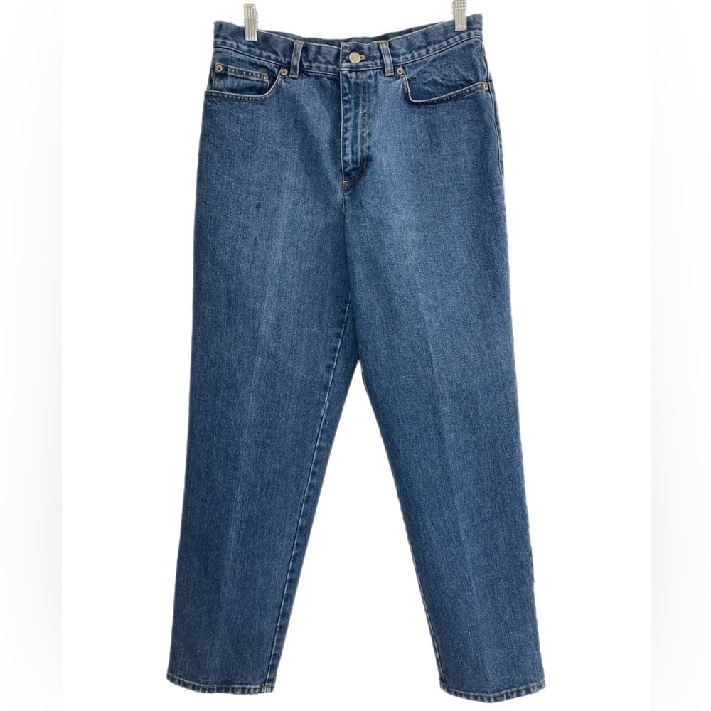 Lauren Jeans co medium wash mid rise straight leg jeans